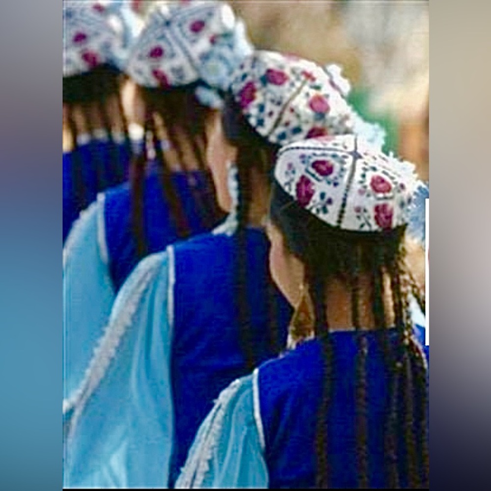 Hand Sewn Traditional 4-Rose Style Embroidered Uzbek Do’ppi Hat Global Wear